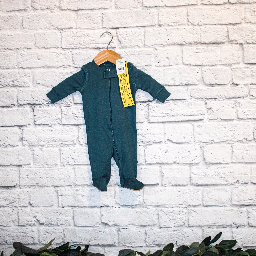 NEW! NB Primary Blue Organic Zip Footie
